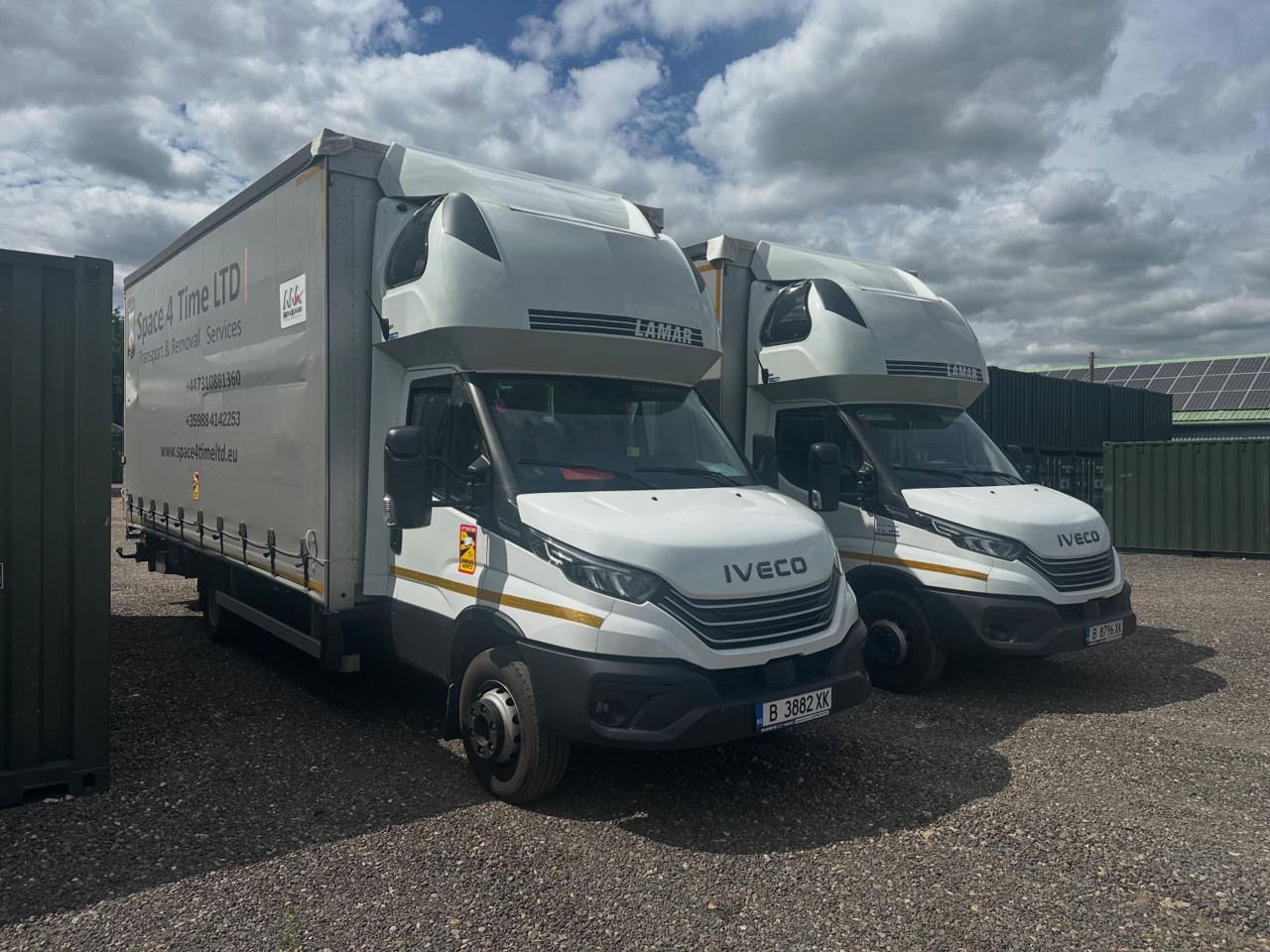 Space 4 Time Ltd Iveco removal trucks ready for the next job