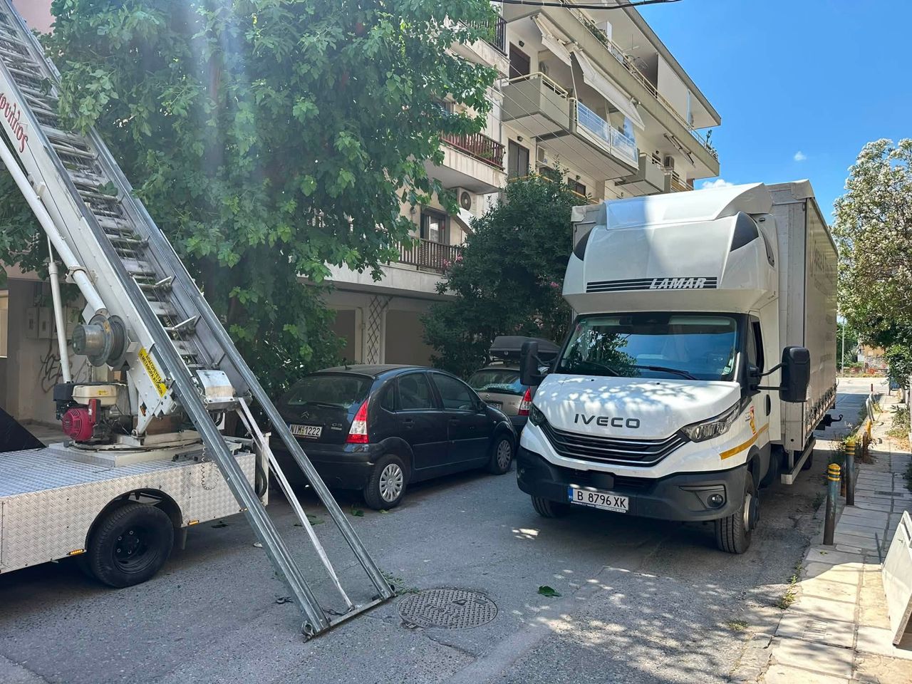 Space 4 Time Ltd movers handling furniture during a relocation